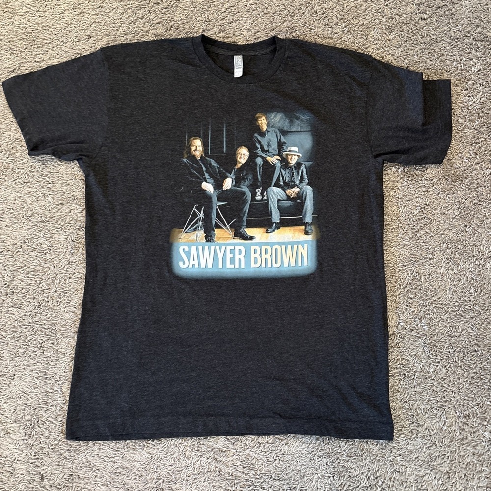 Black Large Sawyer Brown Concert T shirt Tee L Live Tour - Picture 1 of 5